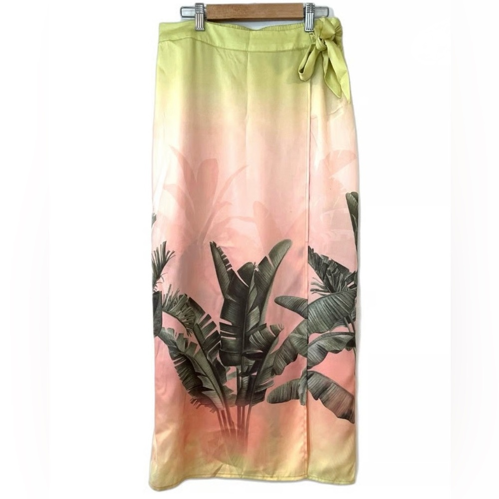 Rachel Zoe Tropical Print Wrap Skirt